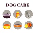 Icons set : Dog care Object