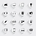 Icons set of gadgets Royalty Free Stock Photo