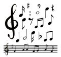 Icons set music note Royalty Free Stock Photo
