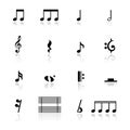 Icons set music notes Royalty Free Stock Photo