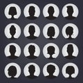 Icons set of people stylish avatars for profile page