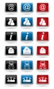 Icons set on the rectangular buttons Royalty Free Stock Photo