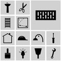 Icons set refit/ Vector icons refit/ Flat icons refit/ Icon brick,