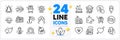 Icons set of Sale tag, Ice cream and Puzzle line icons. For web app. Vector