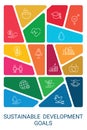 Icons Set .Sustainable Development Goals. Vector EPS Royalty Free Stock Photo