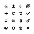 Icons set. Toolbar, edit and customize Royalty Free Stock Photo