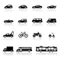 Icons set transportation