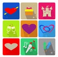 Icons set for Valentine s Day