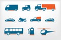 Icons set vehicles