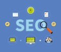 Icons set of website SEO Royalty Free Stock Photo