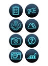 Mint Icons concept for a social media Royalty Free Stock Photo