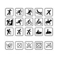 Icons for sport clothes design