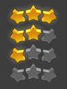 Icons of stars, design elements for app, game development, interface.