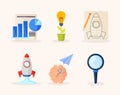 icons startup and idea