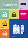 Icons of Stockholm Royalty Free Stock Photo