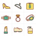 Icons Style Fashion Icons Set, Vector Design