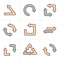 Icons Style Simple, flat design recycle symbols Royalty Free Stock Photo