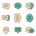 Icons Style Speech bubble icon set