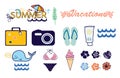 Icons summer vacation