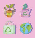 icons sustainable planet
