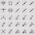 Icons switches, electrical symbols
