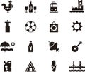 Icons symbolizing Portugal and Lisbon