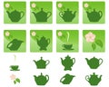 Icons. Tea. Royalty Free Stock Photo