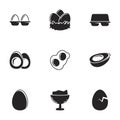 Simple vector icons. Flat illustration on a theme Egg