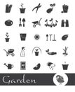 Icons on a theme garden Royalty Free Stock Photo