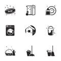 Simple vector icons. Flat illustration on a theme House Cleaning