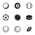 Simple vector icons. Flat illustration on a theme balls Royalty Free Stock Photo