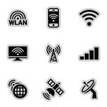 Simple vector icons. Flat illustration on a theme wireless network Royalty Free Stock Photo
