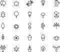 Icons for trees and plants