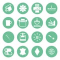 Icons types of printing, printing icon