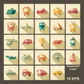 Transport icons. Vector illustration Royalty Free Stock Photo