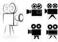 Icons of video cameras