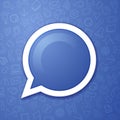 Phone handset in speech bubble vector messenger icon