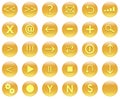 Icons For Web Actions Set Orange Royalty Free Stock Photo