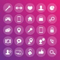 25 icons for web, apps development, websites