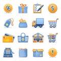 Icons for web blue orange series 6 Royalty Free Stock Photo