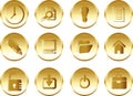 Icons for web in luxury gold ornament