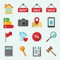 Icons for web site Real Estate Royalty Free Stock Photo
