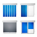 Icons for window louvers Royalty Free Stock Photo