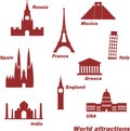 Icons of world sights