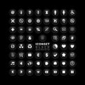 Iconset Black Series Royalty Free Stock Photo