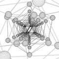 Icosahedron DNA Molecule Structure Vector