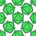 Icosahedron pattern vector