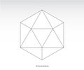 Icosahedron icon Royalty Free Stock Photo