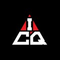 ICQ triangle letter logo design with triangle shape. ICQ triangle logo design monogram. ICQ triangle vector logo template with red Royalty Free Stock Photo
