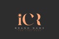 ICR abstract letter logo design Royalty Free Stock Photo